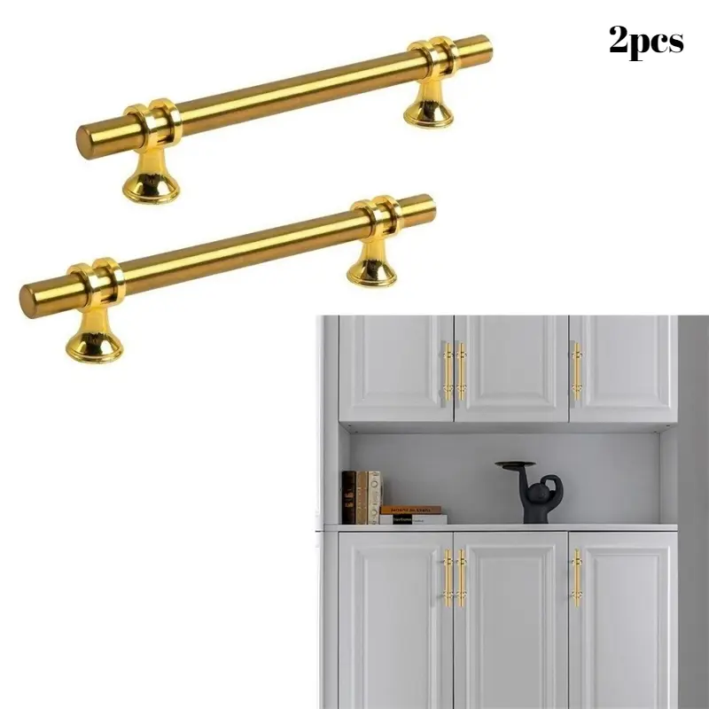 2pcs 128 Holds Cabinet Wardrobe Door Handles Lengthen Light Luxury Bathroom Cabinet Handle Drawer Shoe Cabinet Knobs