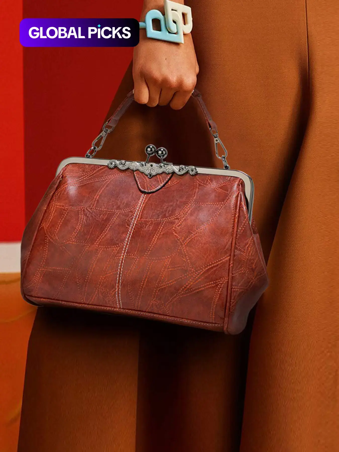 Women's Elegant PU Leather Handbag, Trendy Gorgeous Large Capacity, Chic Vintage Bag for Work & Daily Use, Crossbody Shoulder Bag, Crossbody Fashion Bag, Crossbody Purses