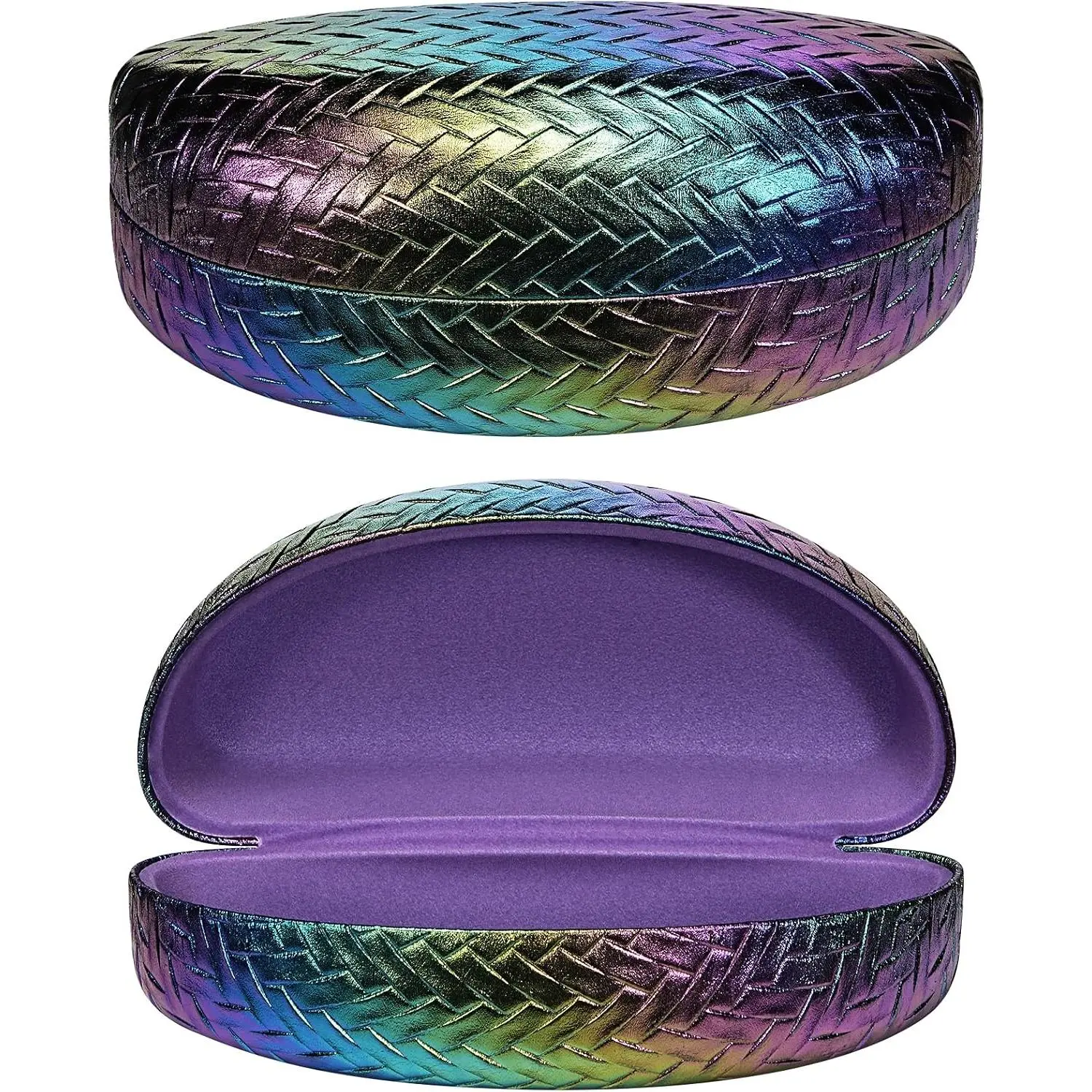 Protective Rectangular Hard-Shell Sunglasses Case with Flat Base for Eyeglasses