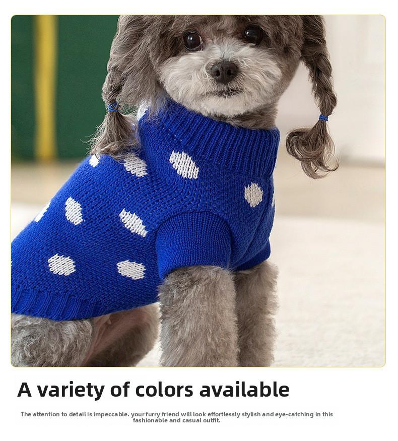 New Pet Knitted Sweater Fall Winter Warm 2-Leg Dog Clothes Multiple Colors Soft Knitwear for Small Medium Dogs Gold Plated Custom Collar shoes