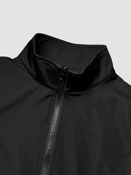 Women's Slim-Fit Elastic Sporty Zip Front Jacket, Zipper Long Sleeve Spring Autumn, Casual Athletic Fashionable Women's Clothing