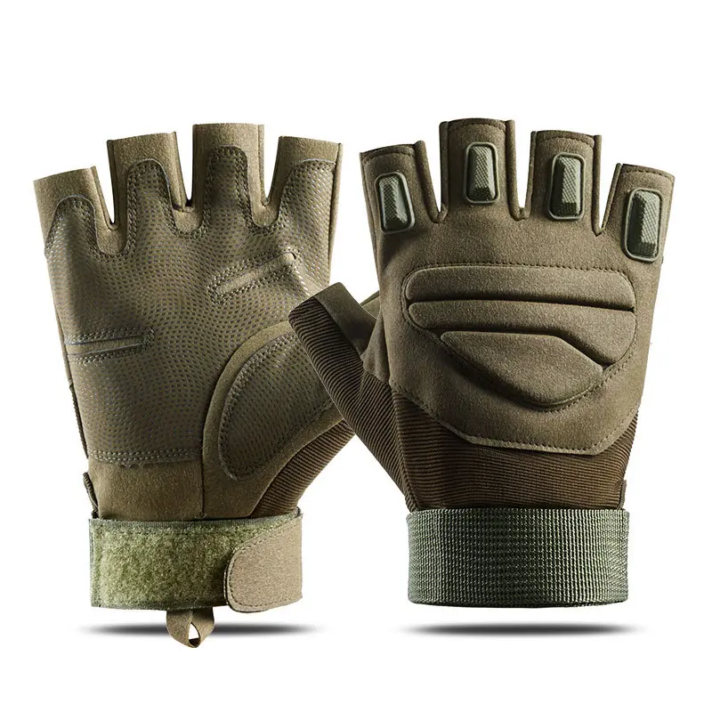 Men's tactical half-finger gloves, wear-resistant, for CS combat, boxing, outdoor motorcycle riding, sports protective gloves, cross-border foreign trade