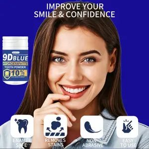 9D Remineralizing Hydroxyapatite Tooth Powder, Tooth Powder, Deep Cleaning, Fresh Breath, Ideal for Oral Health & Hygiene Gift for Women Men, Breath Freshener, Toothpaste, Tooth Cleaning Powder for Daily Life