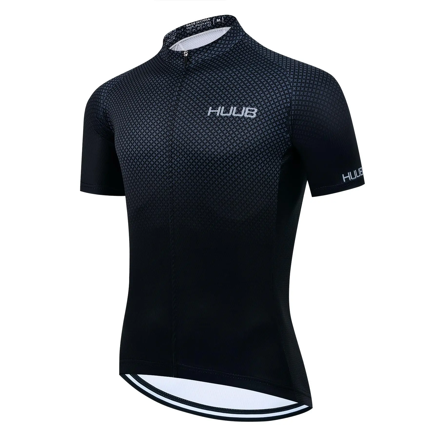 Male Slim-Fit Polyester Quick-Dry Breathable Short-Sleeve Classic Design Biking Top for Road/Mountain Bikes, Ideal for Off-Road Training