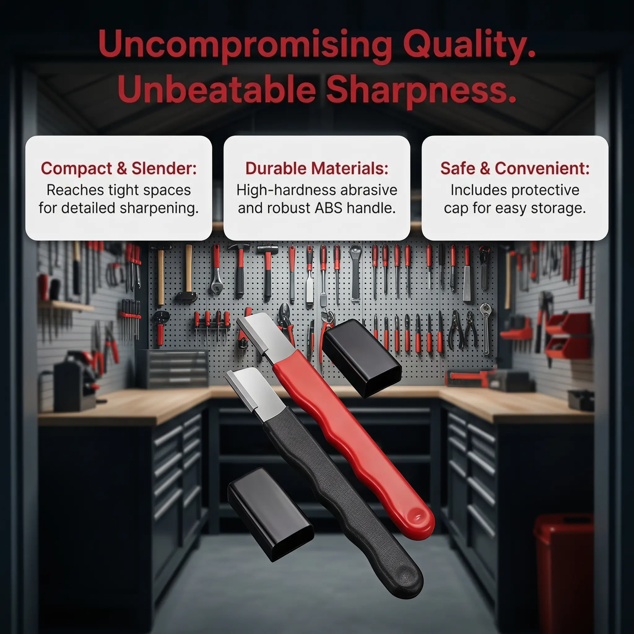 Professional Kitchen Knife Sharpener for Home Kitchen Knives, Multi-Grit Stones Precision Blade Sharpening Tool, Household Cutlery Polishing & Edge Restoring Tool (Random Color), Aluminum Base