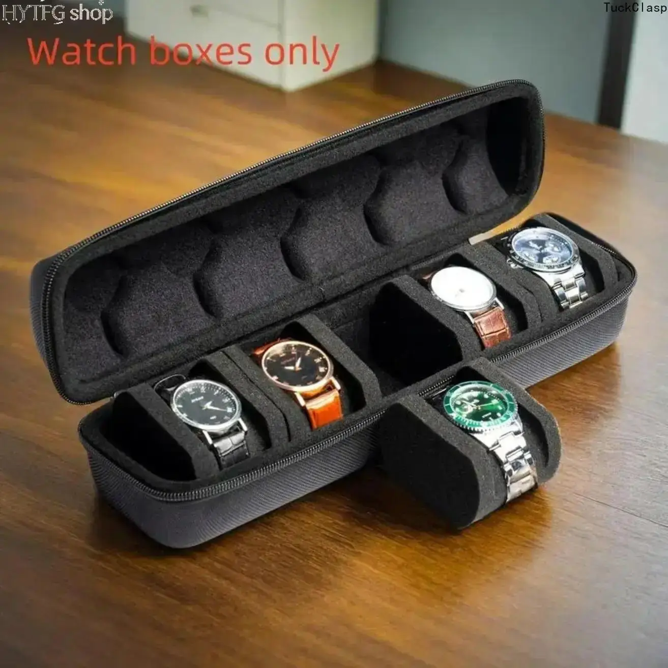 5-Slot Watch Storage Travel Case, Portable Watch Display Box with Soft Foam Interior, 2026 New Watch Holder for Men & Women, Stores Smart Watches & Wristwatches