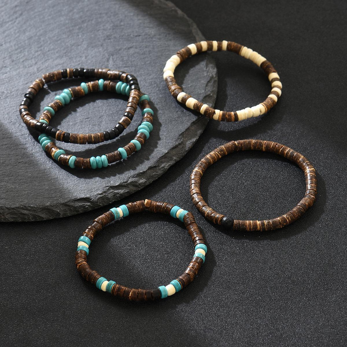 piece Bohemian Coconut Shell Beaded Elastic Thread Bracelet - Unisex - The Best Gift to Give