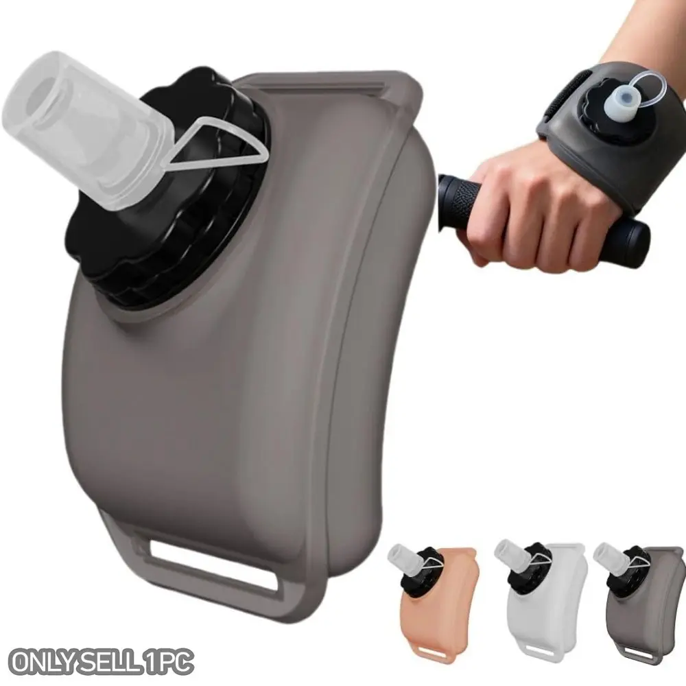 Running Wrist Bottle, Wearable Portable Silicone Water Bottle, Adjustable Strap Sports Flask, 200ML Leak-Proof for Marathon, Cycling, Hiking, Gym