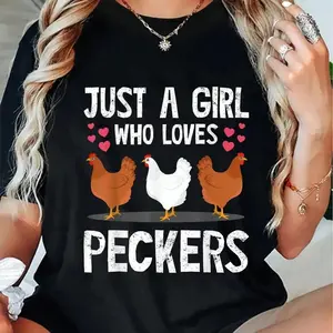 Funny Chicken Owner Art For Women Girls Chicken Lover Farmer T-Shirt