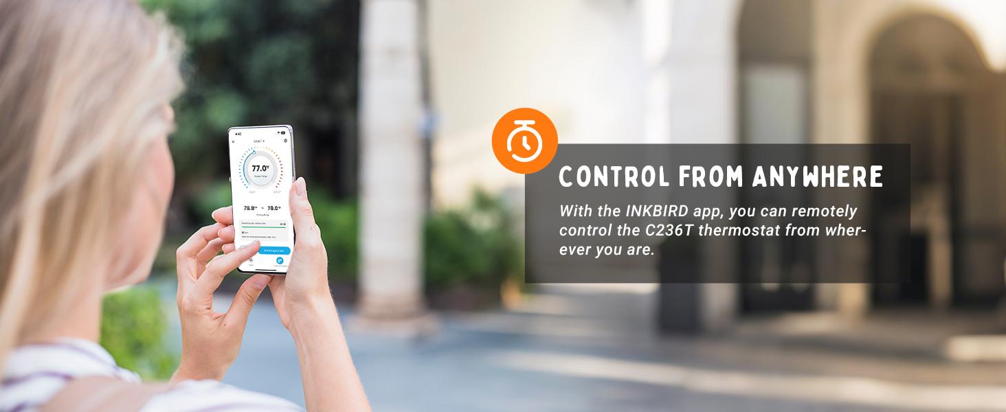 Plug in Thermostat WiFi 1800W 15A Heating Cooling Timer Countdown Mode