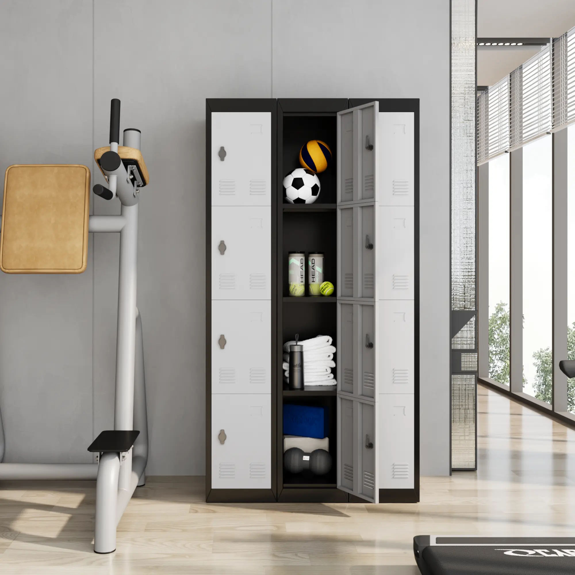 Metal Locker with 1 Doors, Tall Steel Storage Lockers for Employees - 71" Locker Storage Cabinets for School, Gym, Home, Office, Garage