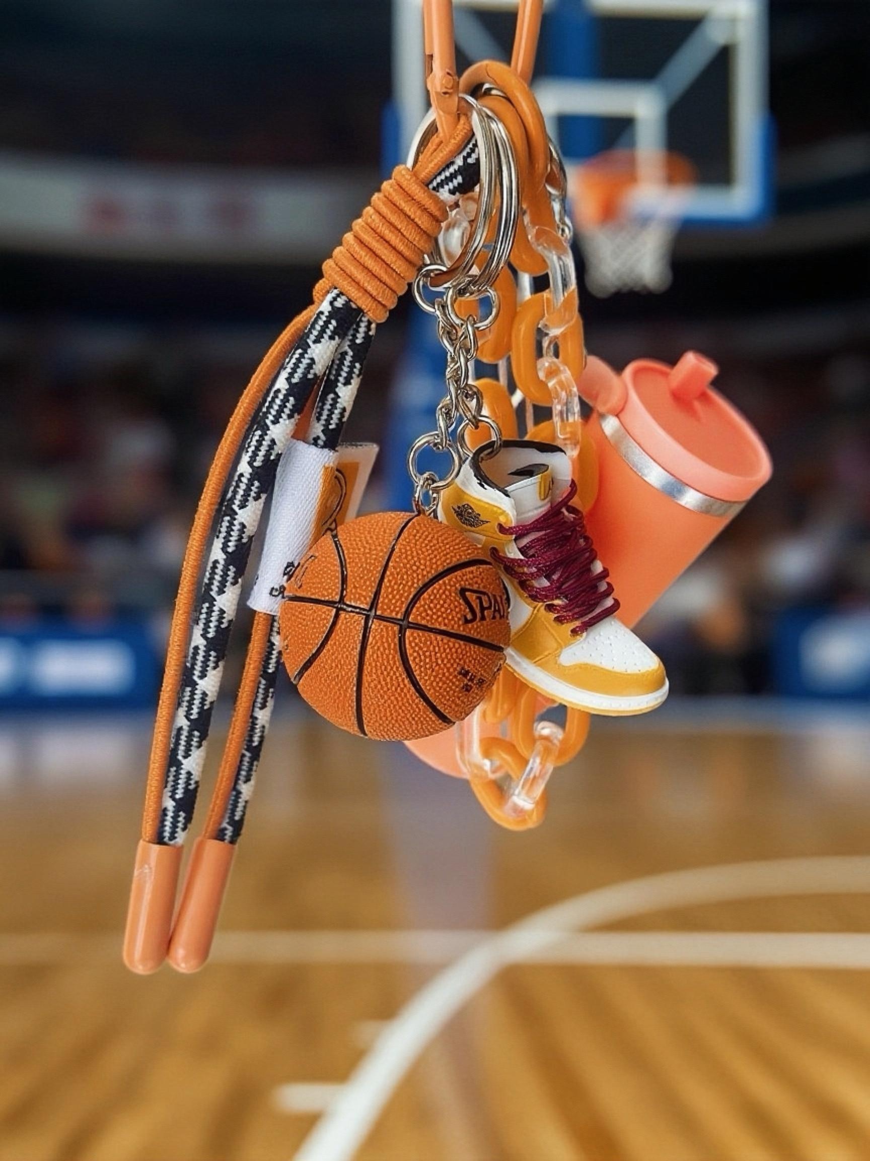 Basketball Theme Bag Charm, Sports Accessory, Basketball Peripheral Decoration, Casual Style, All Seasons, Bag Charm Keychain