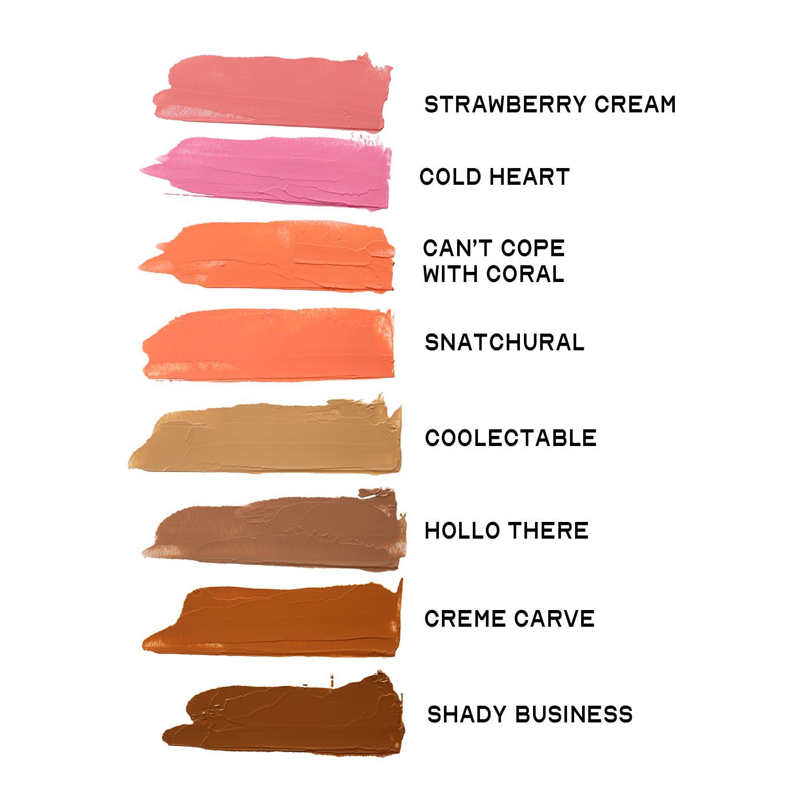 Made By Mitchell Curve Case Cream Makeup Palette, Portable Cream-Based Cosmetic Palette