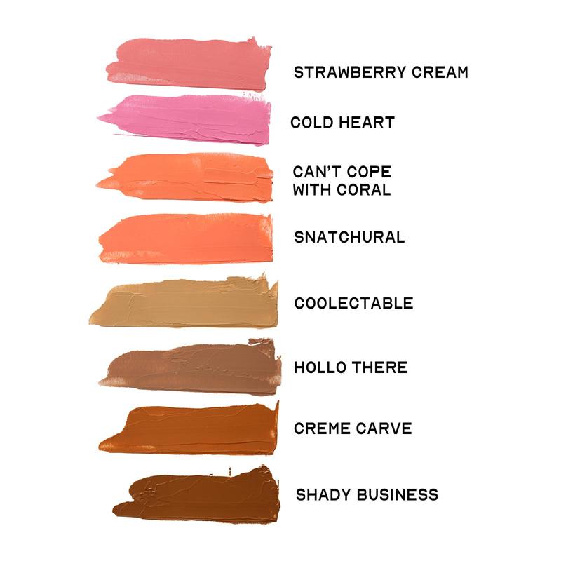 Made By Mitchell Curve Case Cream Makeup Palette, Portable Cream-Based Cosmetic Palette