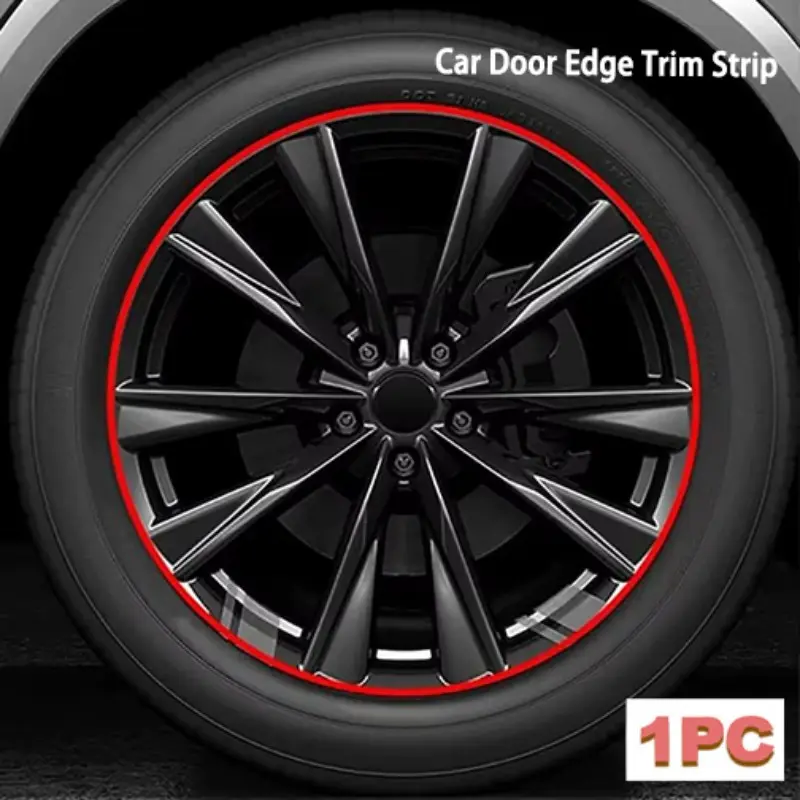 8 Meter Universal Automotive Car Wheel HUB Side Protection Strip Protector, Anti-Scratch Durable Wheel Rim Decor, Waterproof Shockproof Tire Guard, Easy Install Exterior Accessory