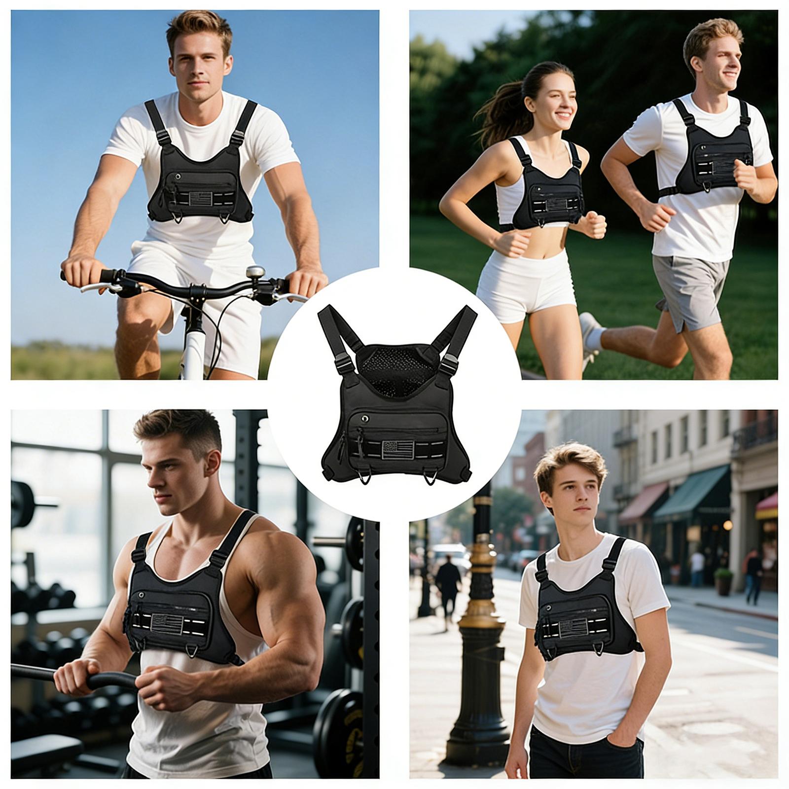 Outdoor Sports Chest Bag Adjustable EDC Travel Chest Pack Anti-Theft Multi-Functional for Workouts Cycling Hiking Motorcycle Accessories NEW Outdoor Sports Chest Bag Adjustable EDC Travel Chest Pack Anti-Theft Multi-Functional for Workouts Cycling Hiking Motorcycle Accessories NEW