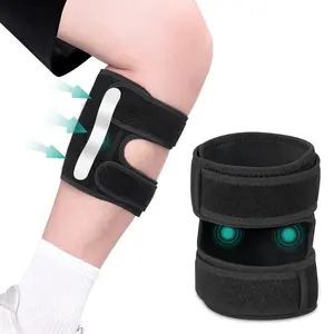 Adjustable Sciatica Pain Relief Calf Support Band, Silicone Pressure Pad, Non-Slip Breathable, Dual Hook Loop, Unisex, Fits 11-22", Daily Walking