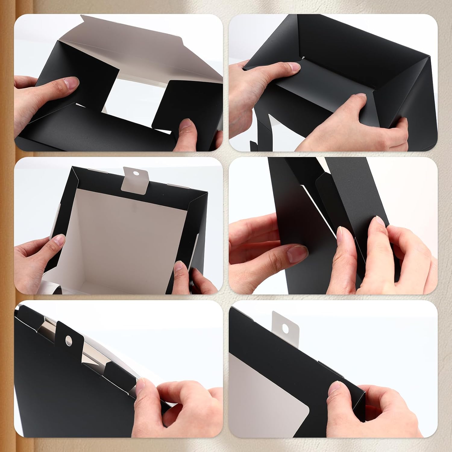 20 count Hat  Boxes with Window Baseball Hat Organizer Display Box for Hat, 8.7 x 7.7 x 4.8, Paper Fold Storage Container Packing Box for Baseball Caps Dad Hat Billed Cap