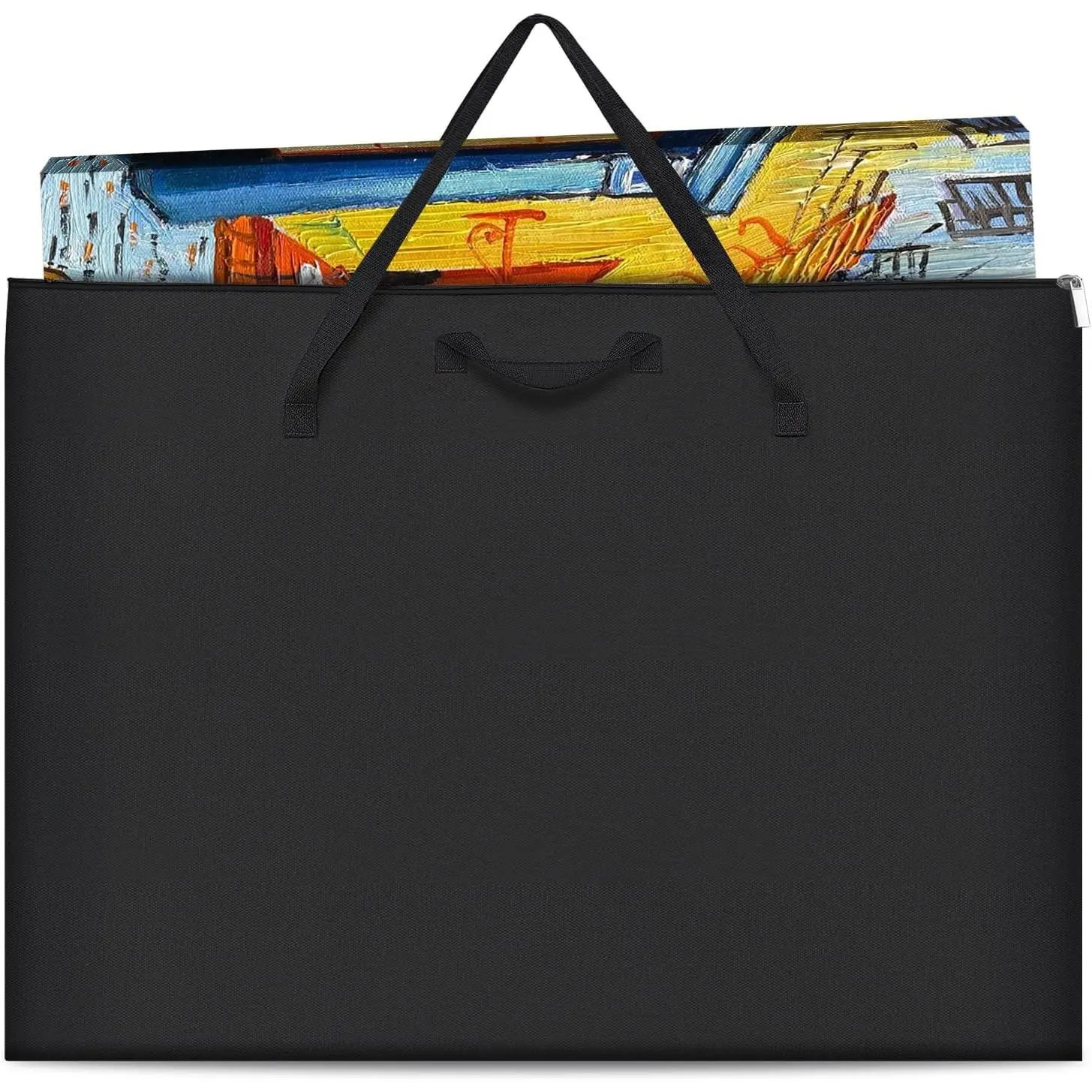 Art Portfolio Bag, Light Weight Art Canvas Portfolio Case with Nylon Shoulder Strap, Carrying Storage Case for Artwork, Poster, Sketching, and Drawing (Compatible 18 * 24 Inch-Black)