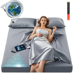 Grounding Sheets  Size, 20% Pure  Fiber + 80%  , Grounded Sheet Earth Connected Bedding Fitted Earth Sheets