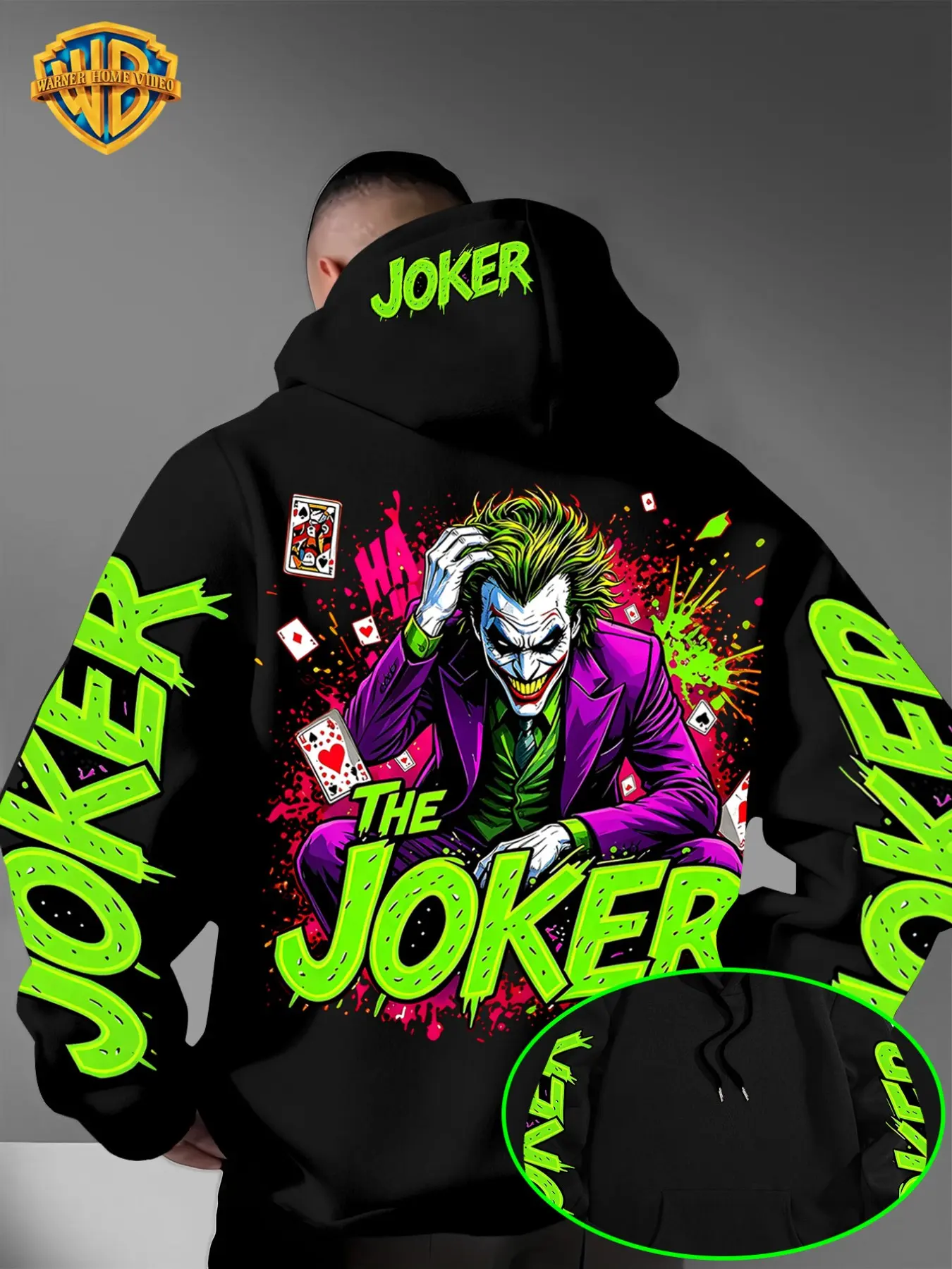 Men's Graphic Print Splatter Hoodie, Fitted Pullover Sweatshirt, Hip-Hop Streetwear
