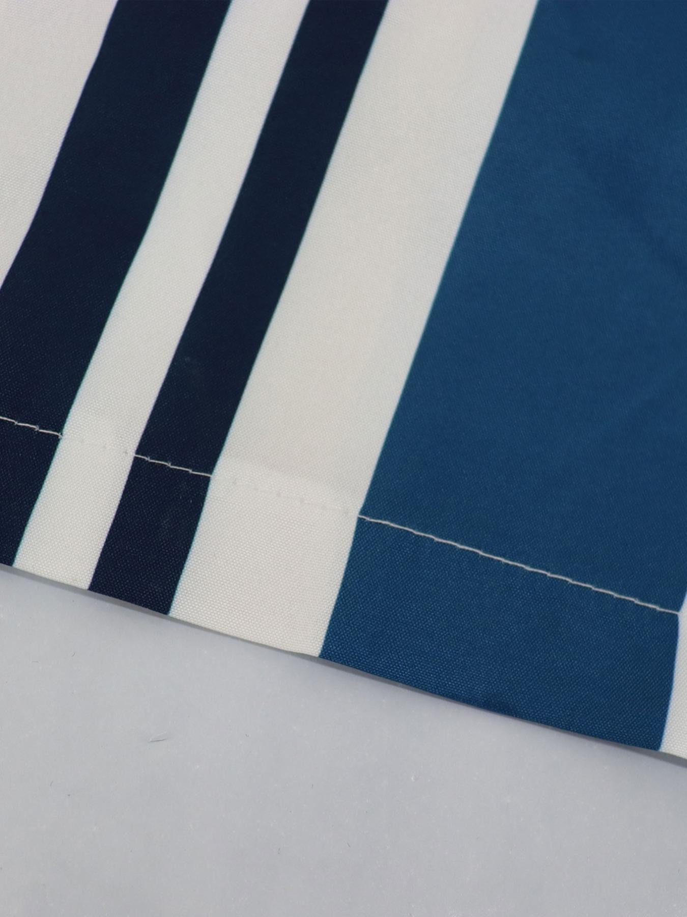 Plus Size Women's Striped Two-Piece Set, Long Sleeve Shirt & Wide Leg High Waist Pants, Casual Flowy, Perfect for Vacation & Daily Wear