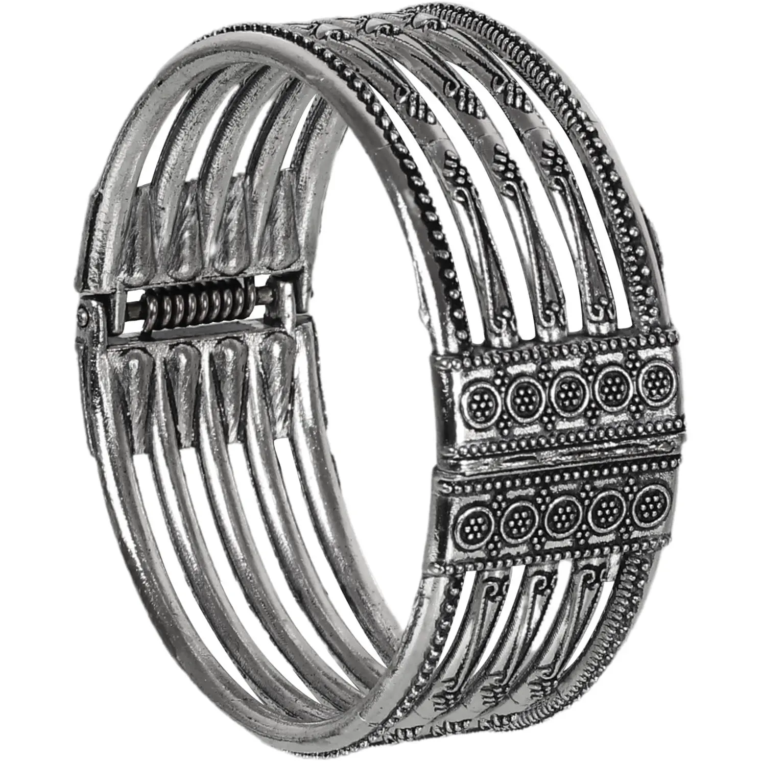 Indian Designer Fashion  Traditional Ethnic  Oxidized Bollywood Kada Open Bracelet Bangles