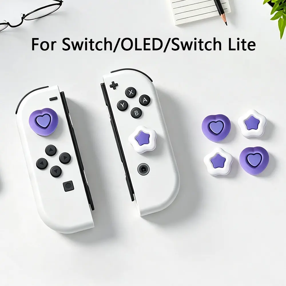 2PCS Sweety Love Silicone Thumb Stick Grip Cap Cover For Nintendo Switch oled/Lite