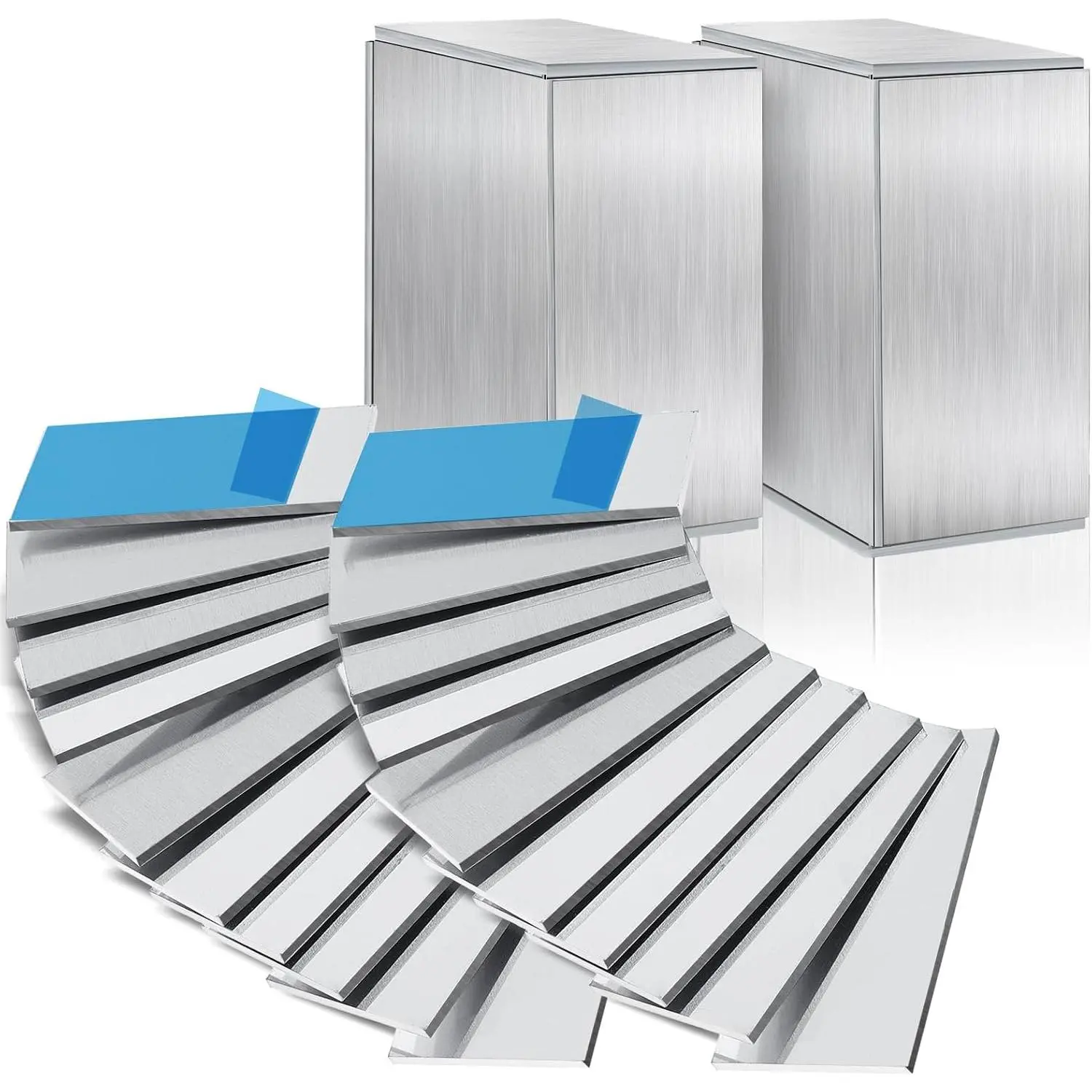 20 Pcs Aluminum Welding Plates 2 x 4 x 1/8 (0.13") Inch Thin Tig Mig Welding Sheet Metal Practice Aluminum Heat Sink Blocks for Training DIY Metal Craft Projects Stick Mma Arc Gas Heat