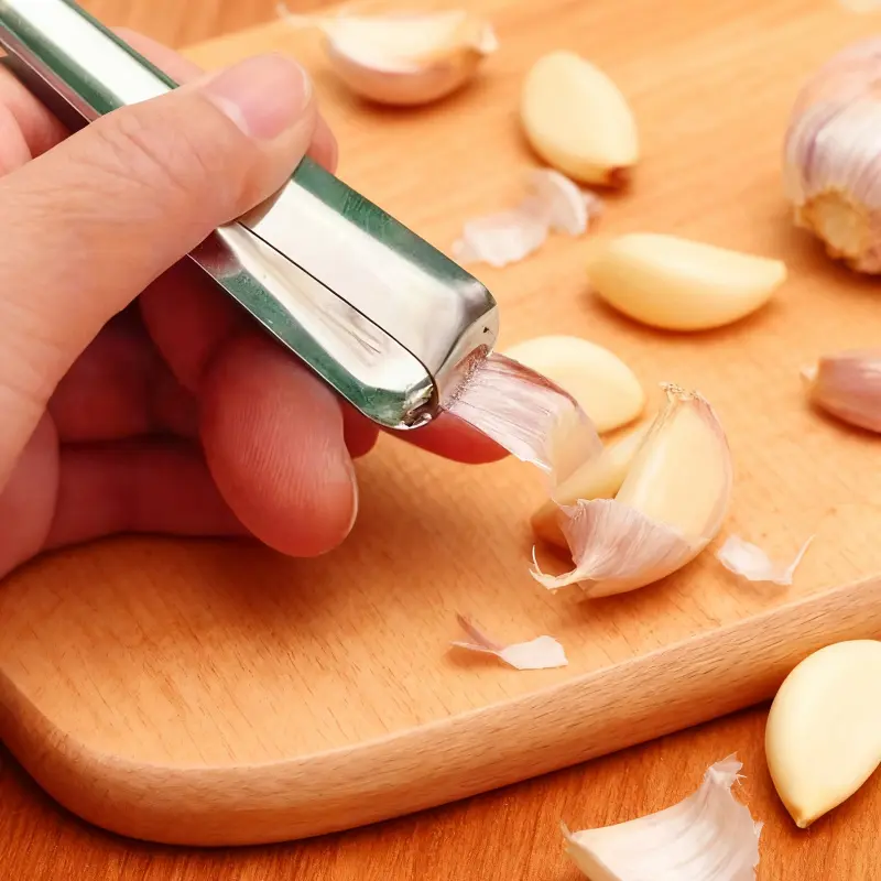Multifunctional Stainless Steel Poultry Hair Remover Garlic Peeler Fish Bone Tweezers Kitchenware Kitchen Tool for Chicken Duck Pig Hair Removal Garlic Peeling Quick and Easy Kitchen Gadget