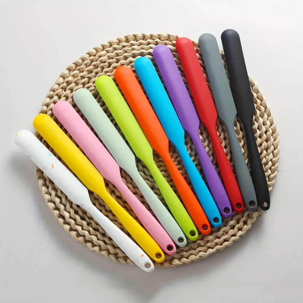 1-piece Canned Scraper, Long Handled Silicone Can Scraper, Jam Scraper, Cake Butter Scraper, Kitchen Essential Small Silicone Scraper, Large Canned Wax Stirrer Suitable for Hard Wax