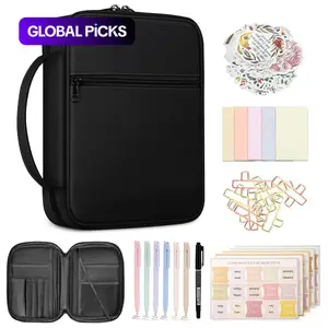 Bible Study Supplies Set, 1 Set Including Labels & Highlighter & Stickers & Pen Case, Journaling Kit, Bible Study Group Essentials Accessories Set, Stationery Set, School Supplies