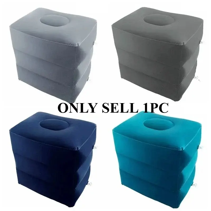 PVC Kids Flight Sleeping Footrest Pillow Resting Pillow On Airplane Car Bus Pillow Inflatable Travel Foot Rest Pillow Foot Pad