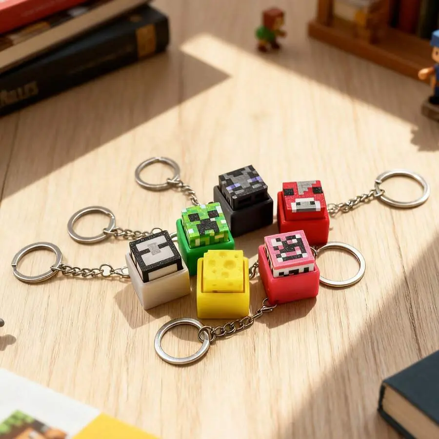 Stress Relief Pressing Button Mechanical Keyboard Clicker Keychain Pendant, Game Accessories, Fidget Toys, Mini Stuff, Travel Toys, Classroom Toys, Bath Toys, Christmas Stationery, Birthday Gift, Christmas Gift, Halloween Gift, Perfect Gift, Presents