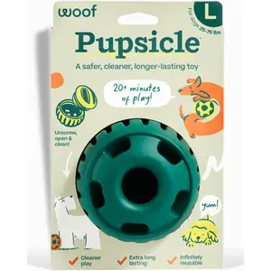 WOOF Pupsicle - Long-Lasting Interactive Dog Ball Toy to Keep Your Pup Busy and Distracted - Safe for Dogs - Low-Mess Design - Dog Toys for Medium and Large Dogs 25-75 lbs