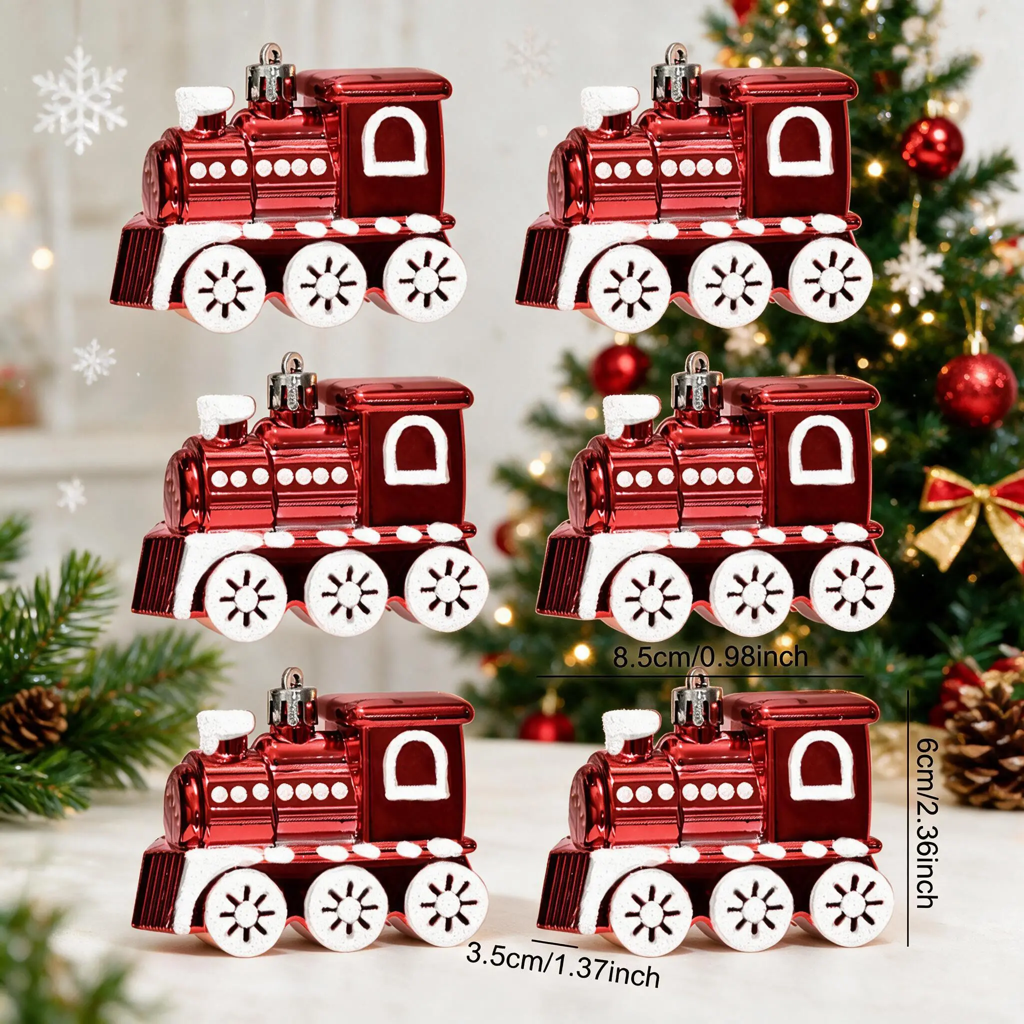 6-piece set，78-Piece Candy Theme Christmas Ornament Set, Retro American Style, Includes Balls, Candies, Lollipops, Snowflakes, Perfect for Holiday Decor