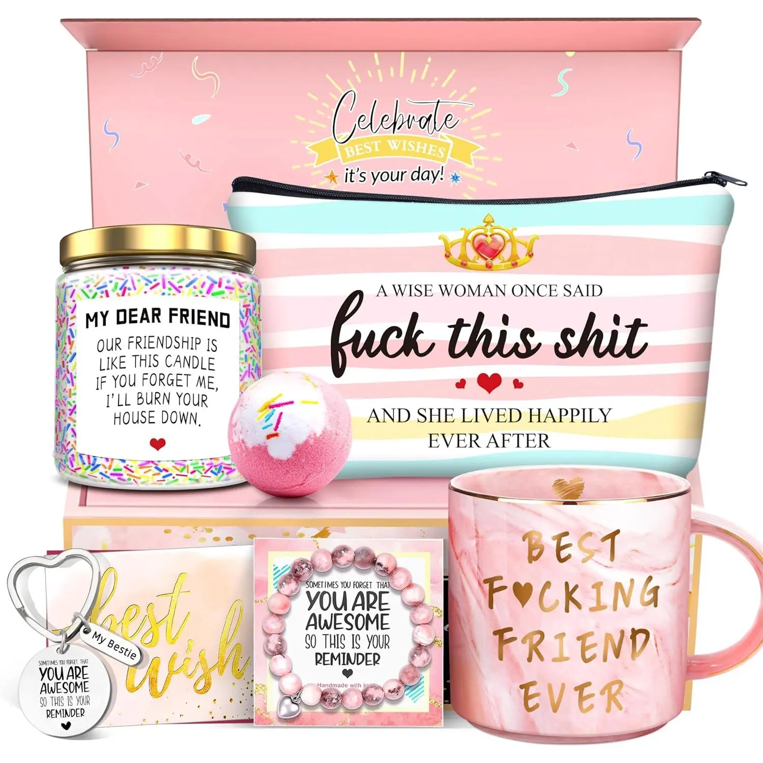 Birthday Gifts for Women   Friendship Gifts for Women Funny Gifts for Female BFF Female Bestfriend Bestie Scent Candles Coffee Mug Gifts for  Her Sister