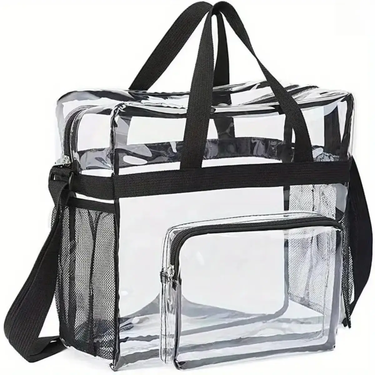 PVC Stadium-Approved Transparent Tote Bag - Unisex Multi-Use Storage Travel Bag for Work, Camping - Functional Lunch Pouch, Summerwins, Father's Day Gifts, Camping Essentials Gear, Tote Bags
