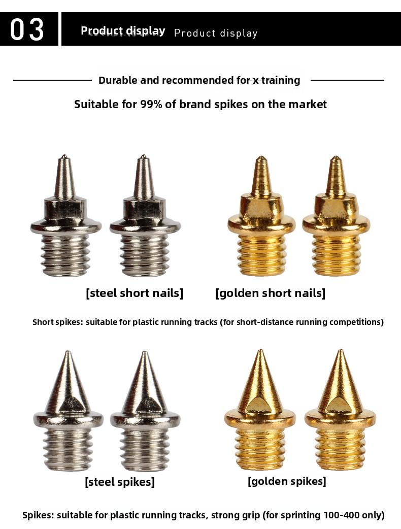 Track and field nails, short nails, spikes, long nails, carbon nails, steel nails, jump nails, tower nails, nail starter, one piece is sent on behalf of foreign trade.
