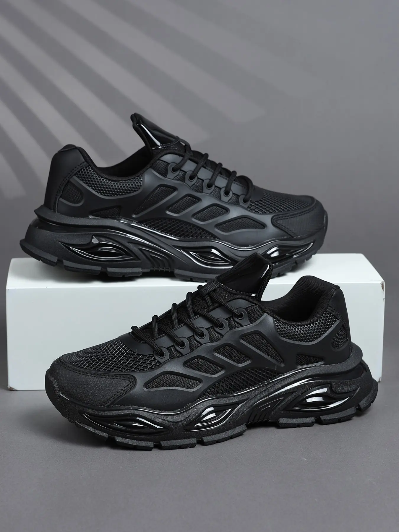 Men's Thick Sole Dad Shoes, Summer Breathable Work Sneakers, Anti-Slip Durable Outdoor Running Casual Shoes, Wide Fit, All Seasons