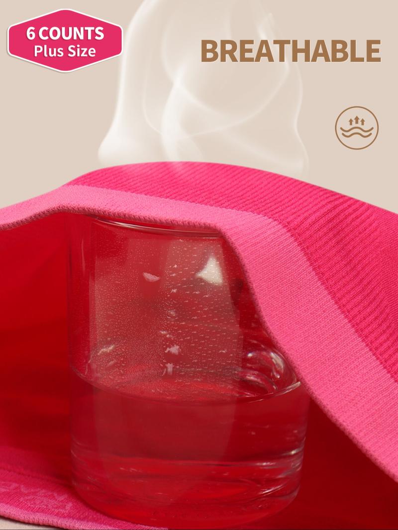 【Plus Size】 Solid Color Boyshorts, Soft Comfy Breathable Panty for Daily Wear, Women's Underwear for All Seasons