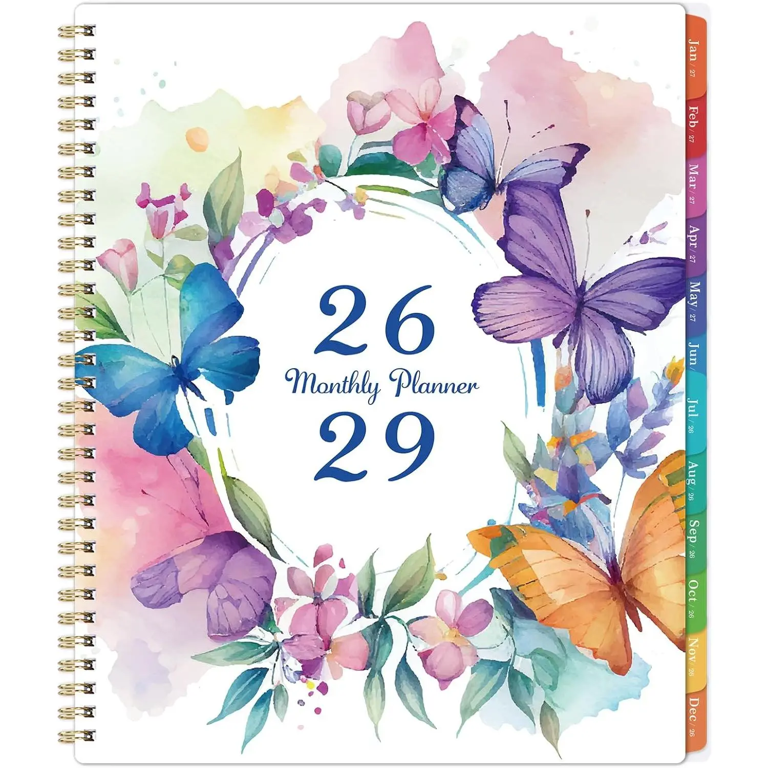 2026-2029 Monthly/Calendar Planner - 3 Year Monthly Planner 2026-2029 | July 2026 - June 2029, 9" x 11", 36- Month Calendar with Colorful Tabs, Inner Pocket