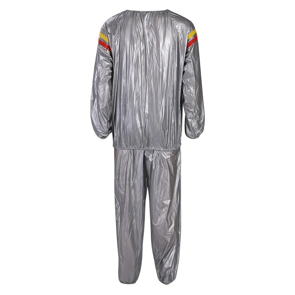 Lightweight Silver PVC Outdoor Sports Set for Men, Shiny Athletic Tracksuit Top & Pants, Shiny Glossy 2 Piece Running Gym Casual Sportswear, Windproof Casual Sports Suit for Daily & Outdoor Wear
