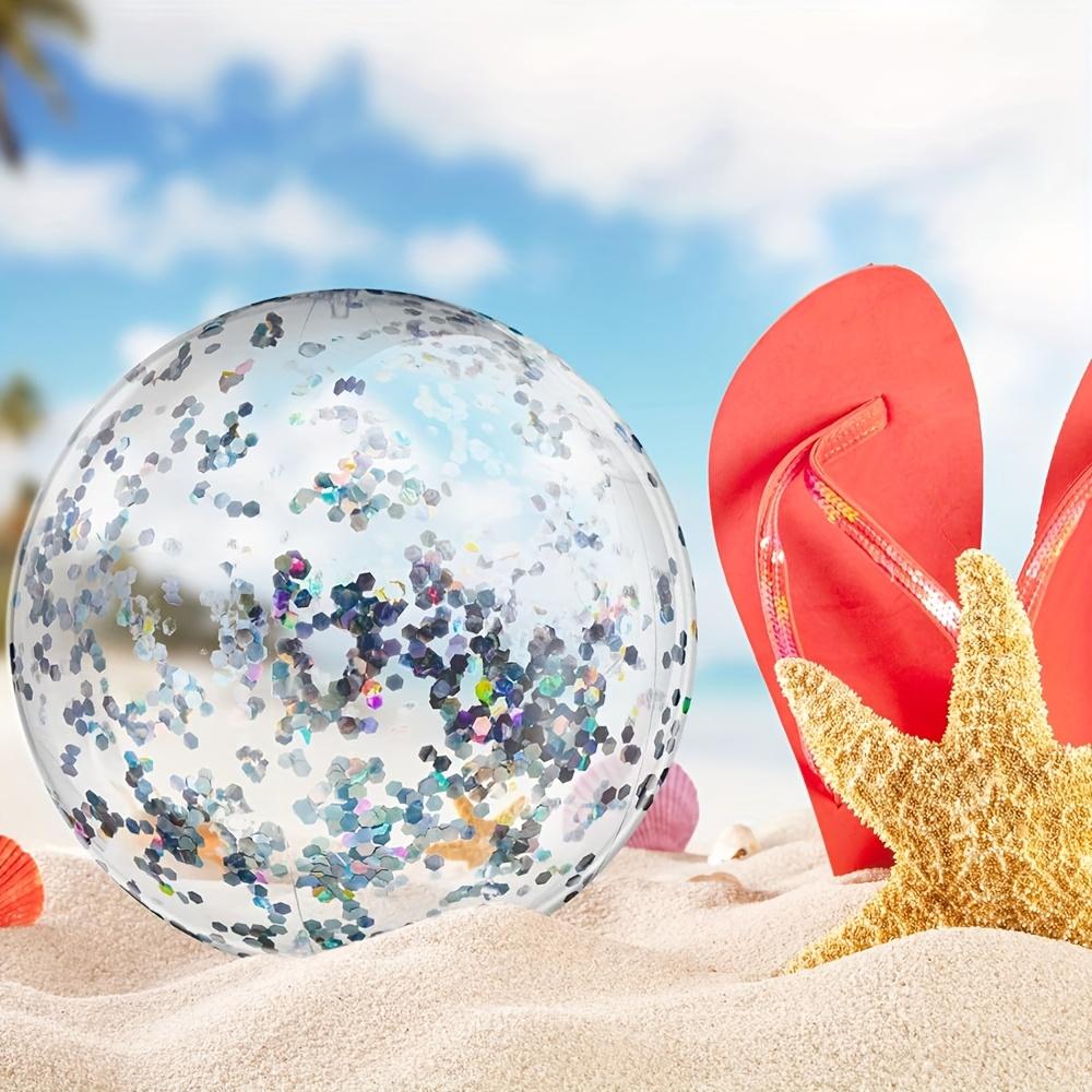 Inflatable beach balls, pool party water sports, swimming accessories.