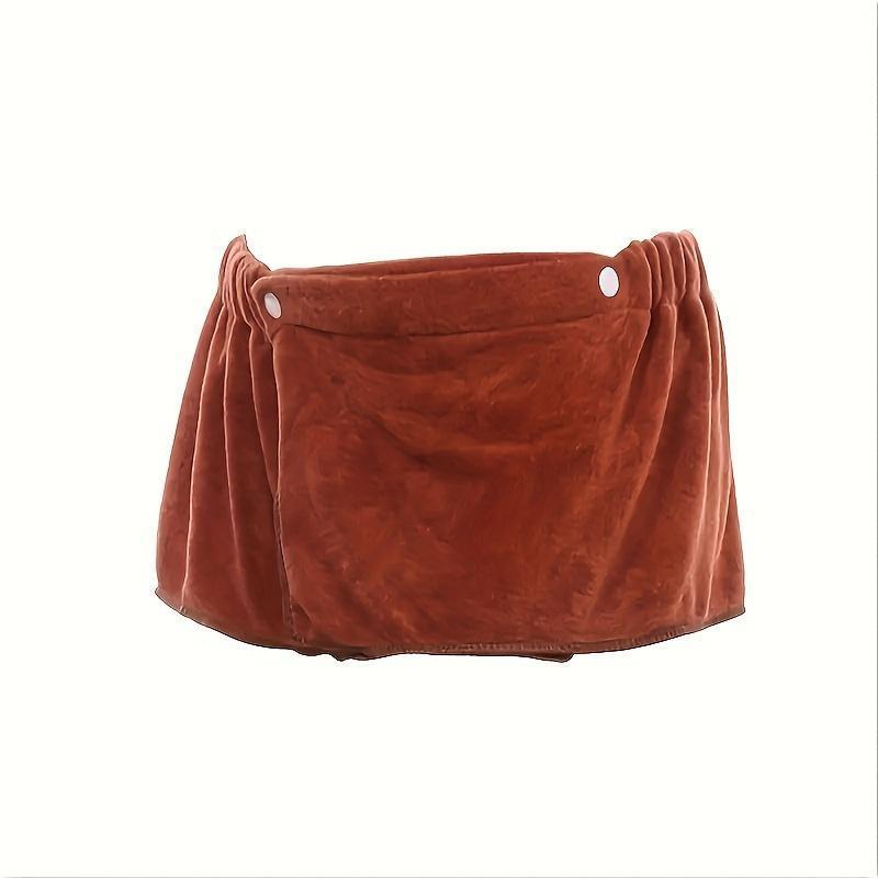 3pcs Men's Soft Microfiber Wrap-Around Bath Towel Shorts, Solid Color Wearable Towels for Fitness, Spa, Bath, Swimming, Beach & Camping, Perfect New Year Gift