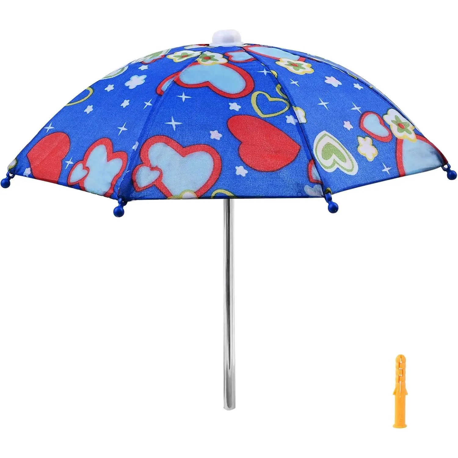 Feeder Umbrella,  Picnic Table Umbrella for Outside,  Mini Umbrella for  (Blue Floral)