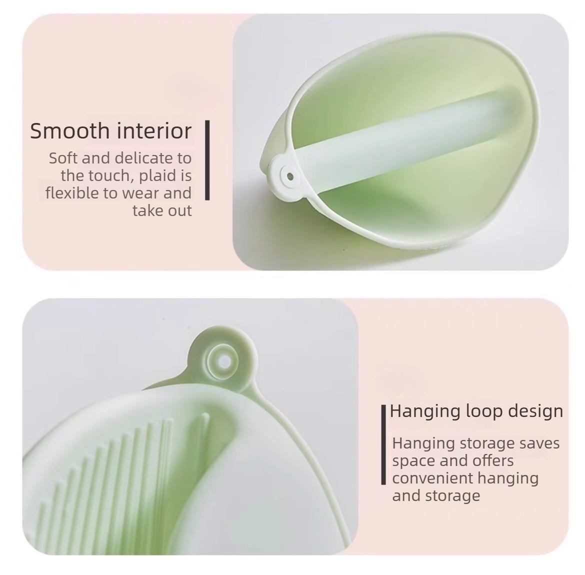 2PCS Thickened silicone heat-insulating and anti-scalding gloves for kitchens, households, high-temperature resistant ovens, microwave ovens, and baking ovens.