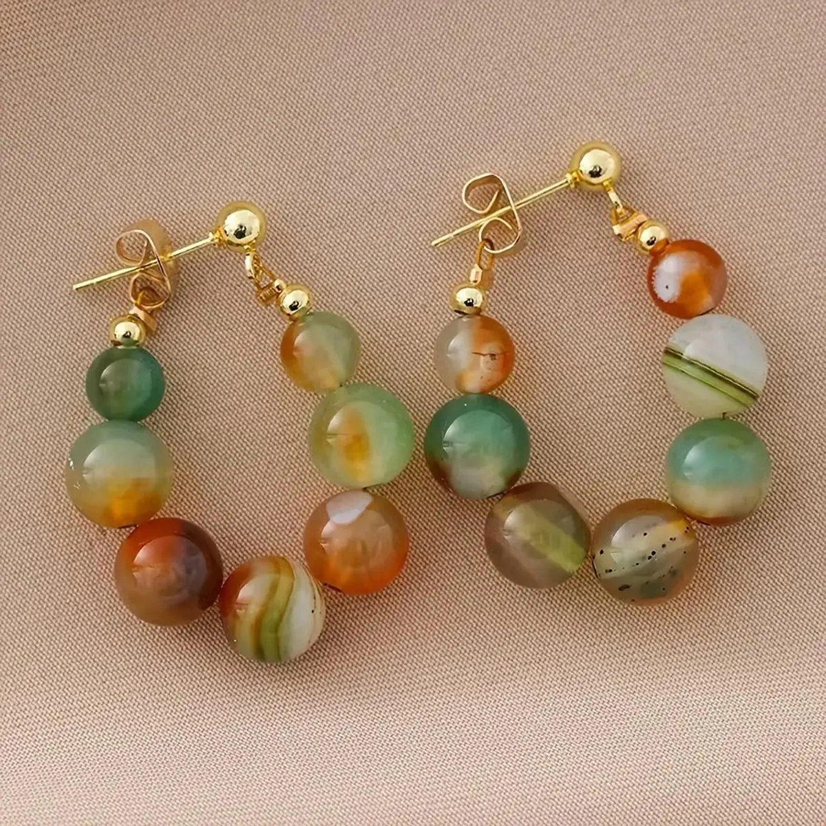 Drop Earrings & Bead Earrings – Cascading Bead Ensemble & Colorful Drop Motif, Bohemian Vintage Aesthetic & Artisan Chic Trend, Vibrant Colored Lightweight & Handcrafted Accessory for Festivals, Birthdays, Dates, Parties, Vacations & Daily Commuting
