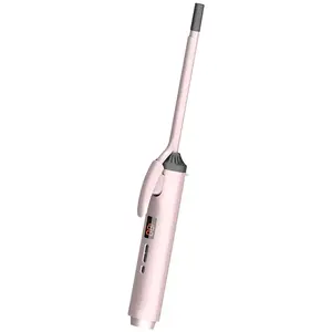 9mm Lightweight Ceramic Curling Iron Wand - Fast Heating, Adjustable Skinny Wand with Digital Display for Short & Long Hair Styling