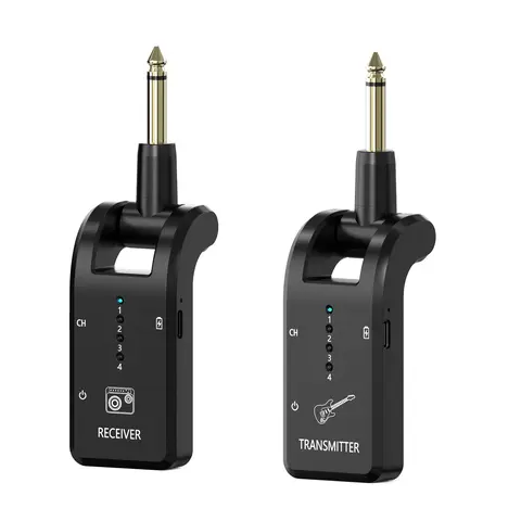 Wireless Guitar System, Rechargeable Wireless Guitar Transmitter Receiver, Music Accessories for Electric Guitar Bass Electronic Wind Instrument, Transceiver
